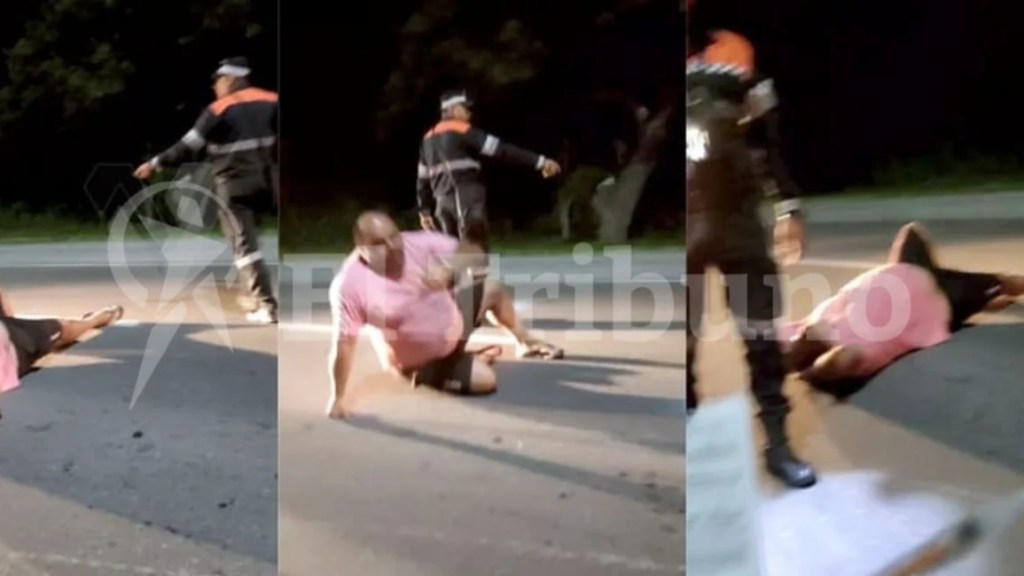 Una escena digna de "Relatos Salvajes": borracho, pataleó y se acostó en la ruta 68