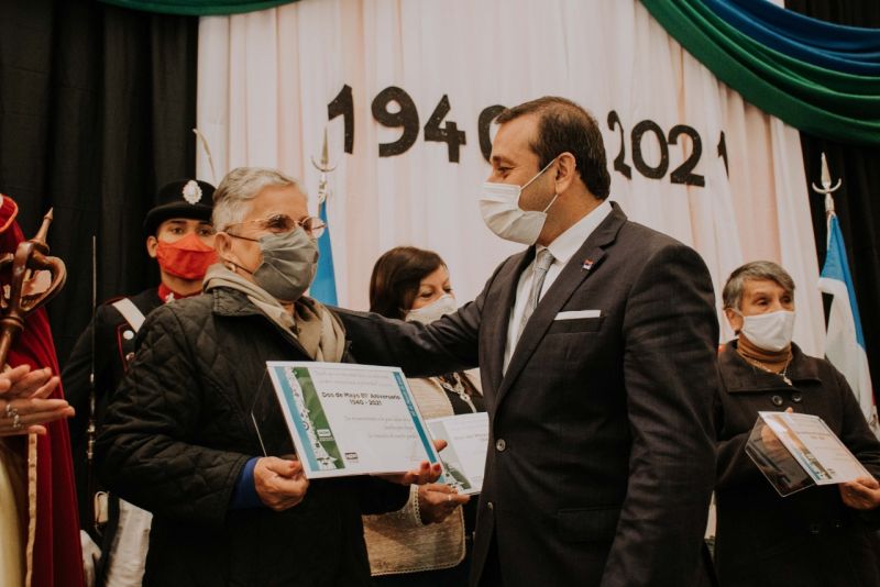 Herrera Ahuad participó de la celebración de los 81 años fundacionales de Dos de Mayo