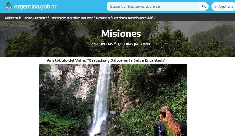 Misiones incorpora propuestas a “Experiencias Argentinas para vivir”