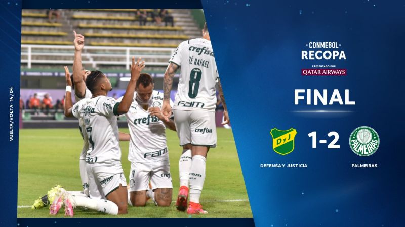 FÚTBOL – Recopa Sudamericana: Defensa y Justicia cayó ante el Palmeiras en la ida