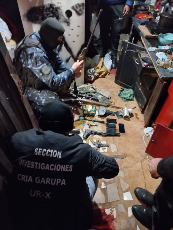MISIONES – Garupá: La Policía provincial allanó una vivienda que funcionaba como un “aguantadero” de armas de fuego