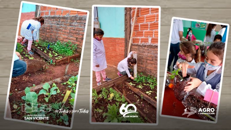 Comunales sanvicentinas: Taller “Aprendamos sobre Huertas” en Escuelas locales