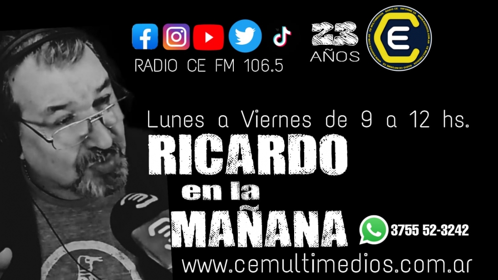 CE Multimedios: AHORA «Ricardo en la mañana», EN VIVO y DIRECTO por Radio Ce – Dale PLAY en la «TV Live»