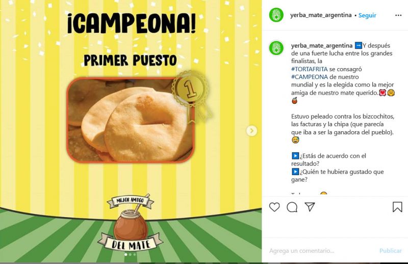 Eligieron a la “torta frita” como la mejor amiga del mate