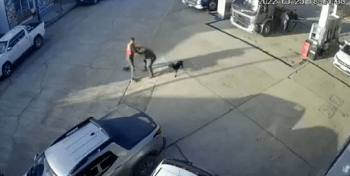 BUENOS AIRES – En una estación de servicio terminaron a las trompadas, un playero y un cliente - VIDEO