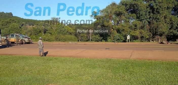 MISIONES – San Pedro: Trágico accidente entre camioneta y moto cobró la vida de un hombre