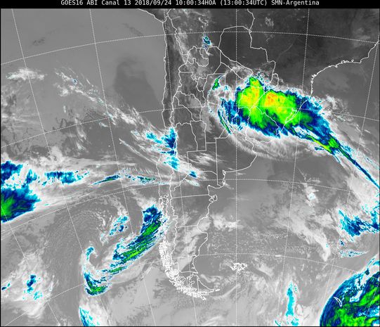 Argentina: Alerta por tormentas fuertes y granizo en dos provincias y por nieve en otras dos