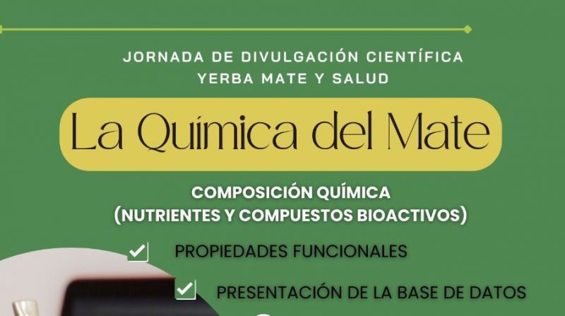 “La Química del Mate”, jornada para profesionales de la salud