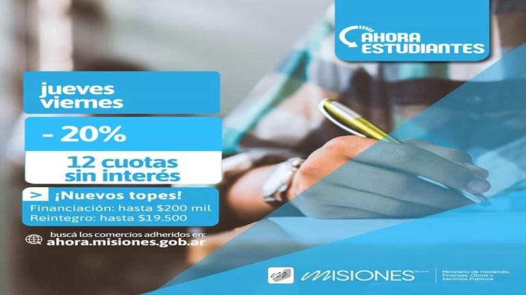Misiones: “Ahora Estudiantes” programa con descuentos – Destacan estas propuestas con descuentos en la Provincia