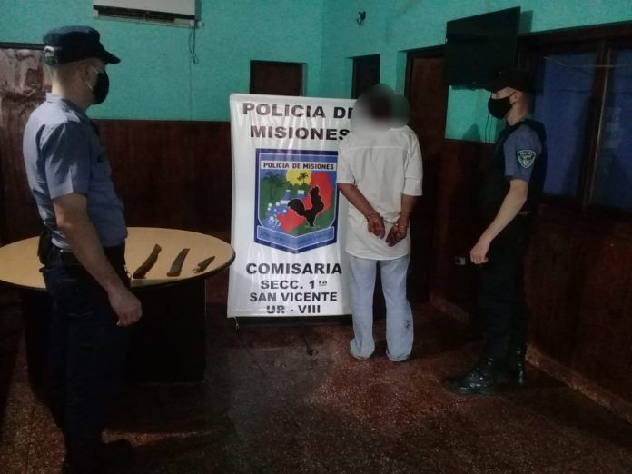 MISIONES – San Vicente: Un hombre fue detenido por atacar con un machete a una vecina