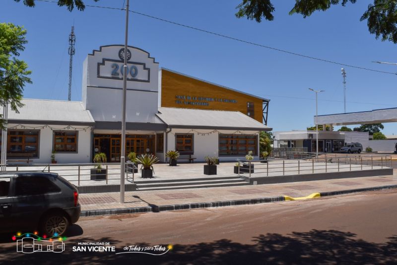 Comunales sanvicentinas: Se culmino la remodelación del frente de la Casa de la Cultura