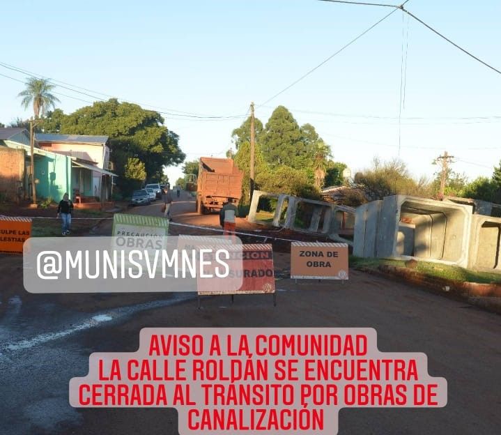 Comunales sanvicentinas: Un tramo de calle Roldán cortado al tránsito por obras de canalización