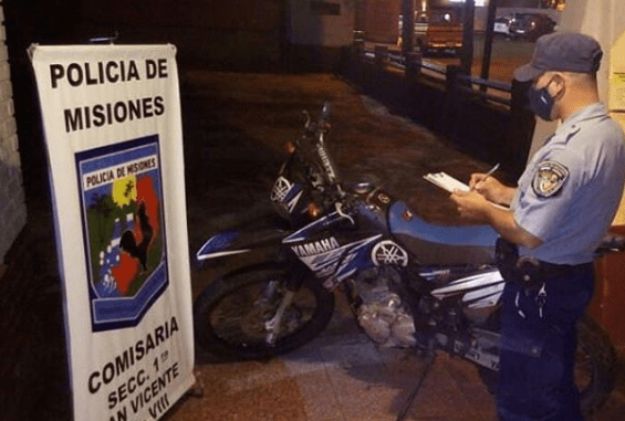 MISIONES - San Vicente: Secuestraron motocicleta robada sin dominio