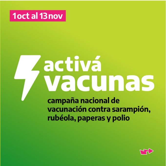 Campaña de vacunación: Sarampión, Rubéola, Paperas y Polio