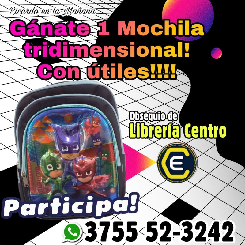 Radio Ce Multimedios sorteó una mochila con útiles escolares y, ENTERÁTE QUIÉN LA GANÓ....!!!!!