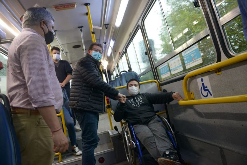 Comunales sanvicentinas: Presentaron unidad de transporte público urbano diseñado para discapacitados