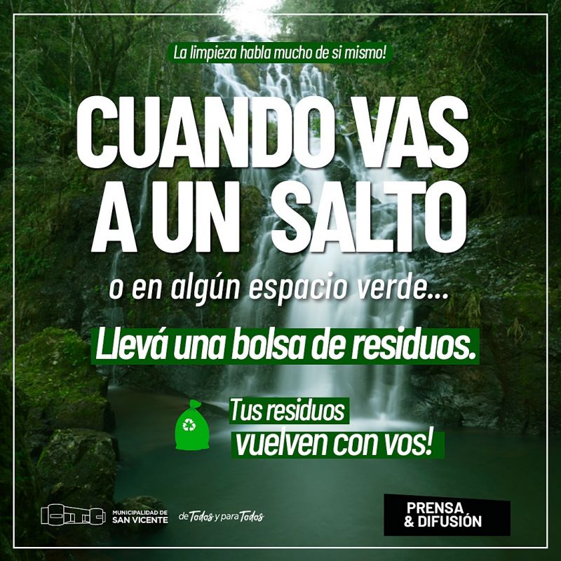 Comunales sanvicentinas: Solicitan cuidar la limpieza en espacios recreativos