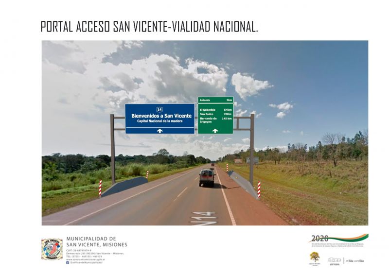 Comunales sanvicentinas: Ante proyecto para los accesos a la localidad por RN14