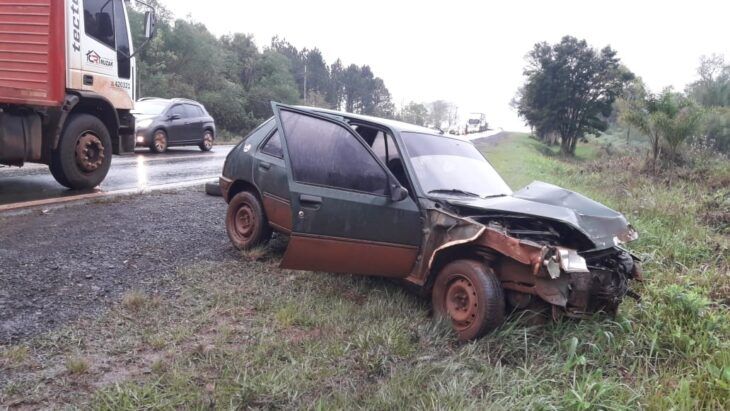MISIONES-Gral. Urquiza: Accidente en el embotellamiento por el corte de ruta docente