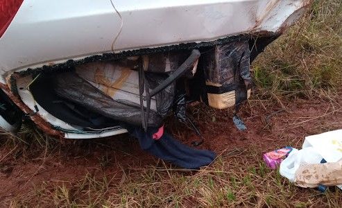 MISIONES –San Vicente: Volcó un vehículo sobre RP13 cuando huía de la Policía