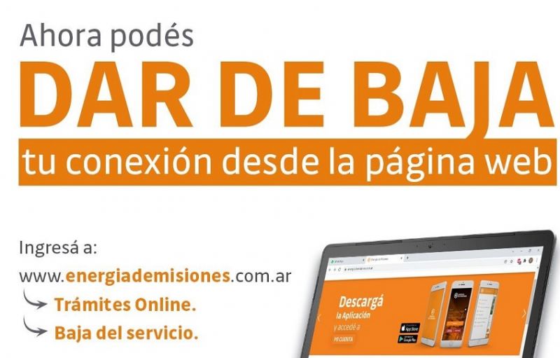 Ya se puede solicitar la “baja de conexión” de forma online en Misiones