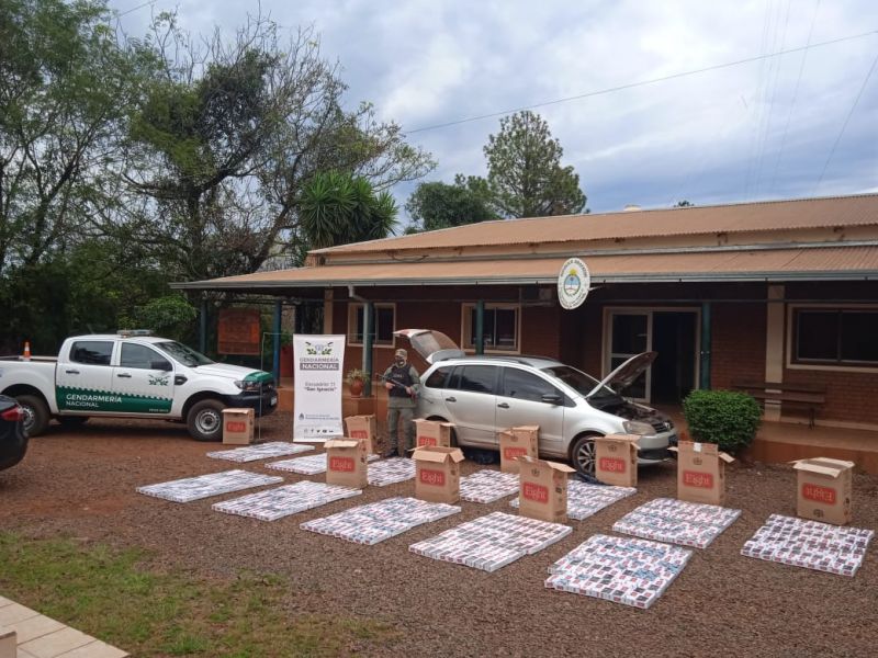 Secuestraron casi 6 mil paquetes de cigarrillos en cercanías de la localidad de H. Irigoyen