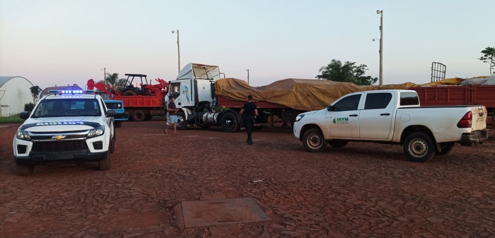 El INYM intervino más de 7.000 kilos de palitos en un procedimiento en Comandante Andresito