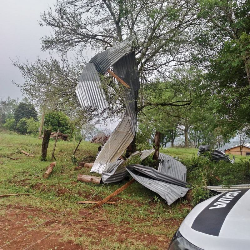 MISIONES - Un “tornado en baja escala” provocó voladuras de techos, caída de árboles y daños agrícolas en San Vicente, Alba Posse, A. del Valle y Cpo. Grande