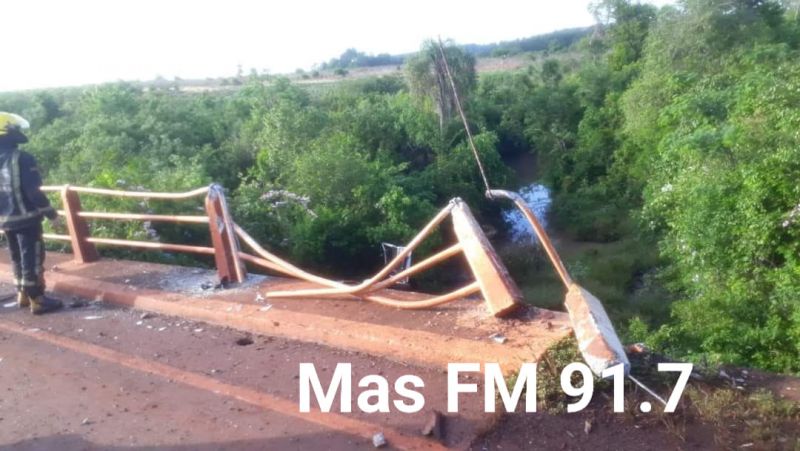 MISIONES – Gdor. Roca: Un hombre perdió la vida al despistar con su vehículo y caer desde un puente