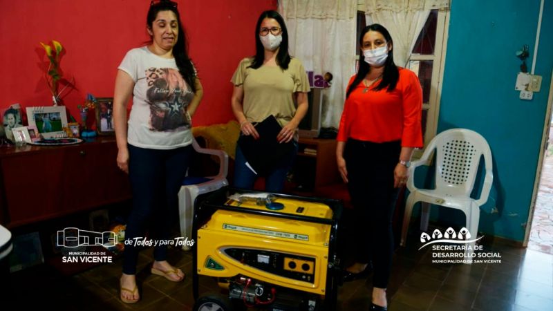 Comunales sanvicentinas: Entrega de equipamiento para Isabella quien es electrodependiente