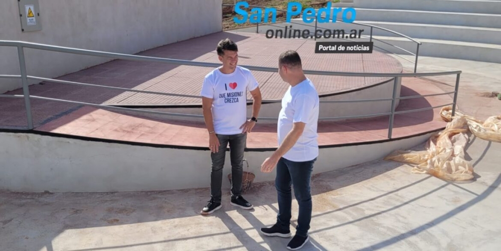 Misiones: Romero Spinelli y el concejal Camargo, relevaron el avance de las obras de modernización urbana de la localidad de San Pedro