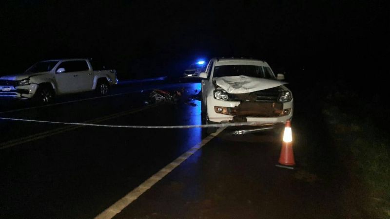 MISIONES – San Pedro: Falleció motociclista tras ser embestido por una camioneta que luego fue chocada por similar que no pudo frenar