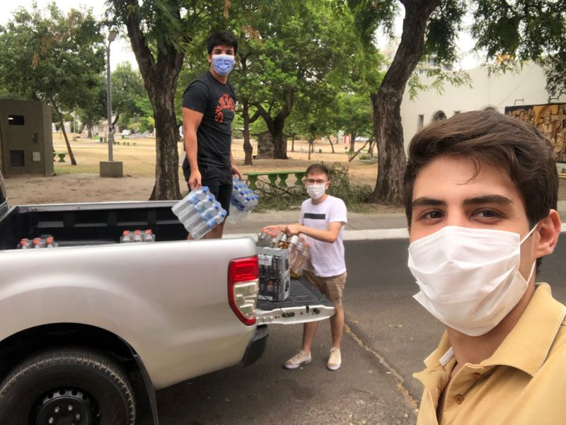 Universitarios sanvicentinos en campaña solidaria por los incendios en Corrientes