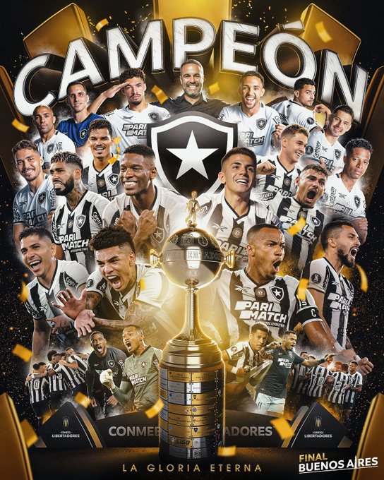 FÚTBOL – Conmebol Libertadores: Botafogo se impuso al Mineiro y consiguió el título por primera vez