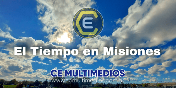 CLIMA en Misiones: Desde día 08 de agosto con proyecciones para Zonas: Centro, Sur y Norte