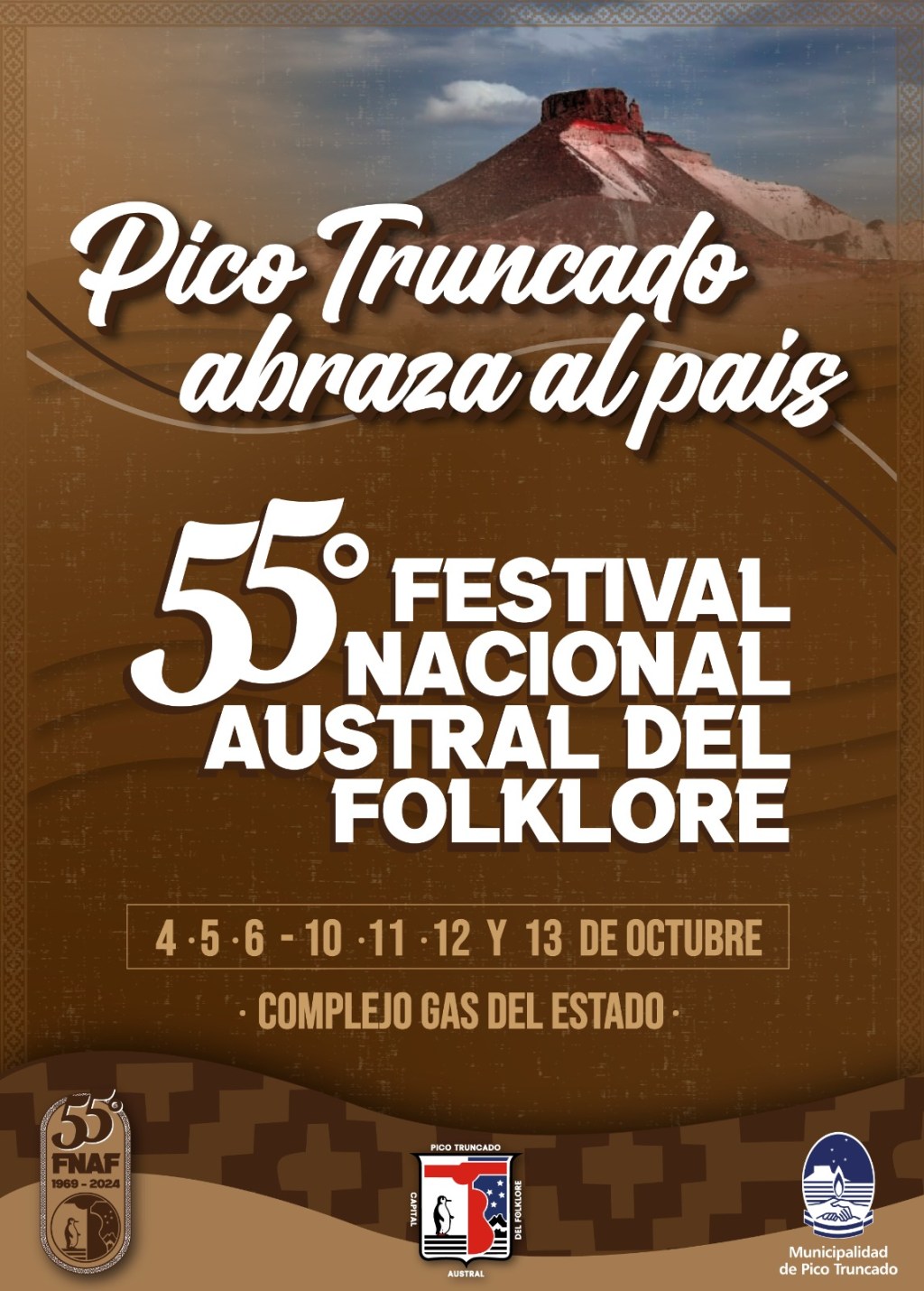Se viene el 55º Festival Nacional Austral del Folklore en Pico Truncado Santa Cruz con presencia misionera
