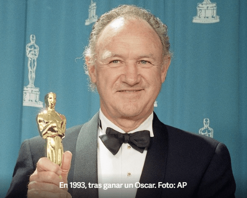 ESTADOS UNIDOS – Confirmaron la muerte del actor Gene Hackman y su esposa