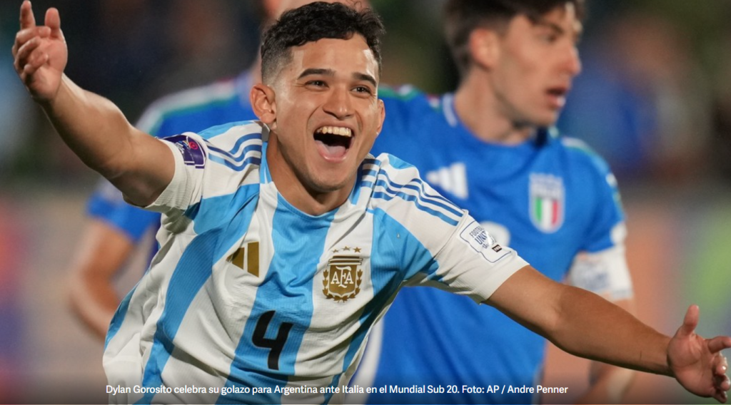 FÚTBOL: Mundial Sub20 Chile 2025 – Argentina venció a Italia y ganó el Grupo D