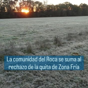 EL DEPARTAMENTO ROCA LE DICE NO A LA QUITA DE LA “ZONA FRÍA”