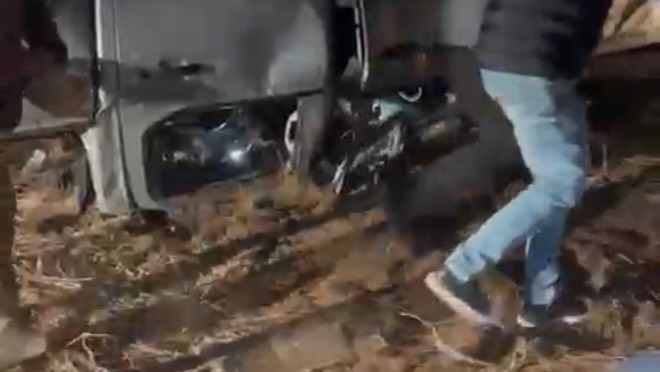 Chocaron un jabali cerca de Valeria