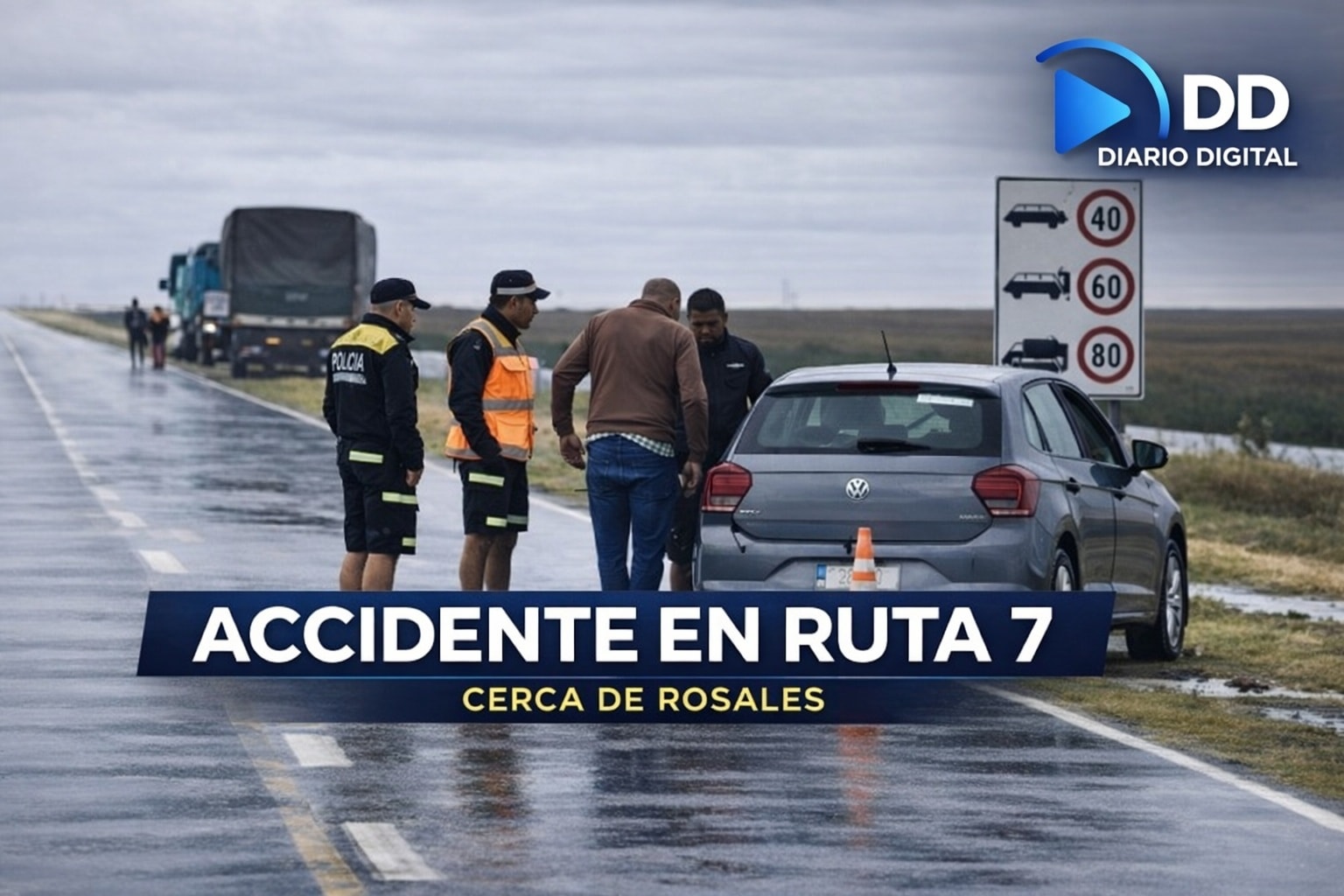 ACCIDENTE DE TRÁNSITO EN RUTA 7 – ZONA ROSALES