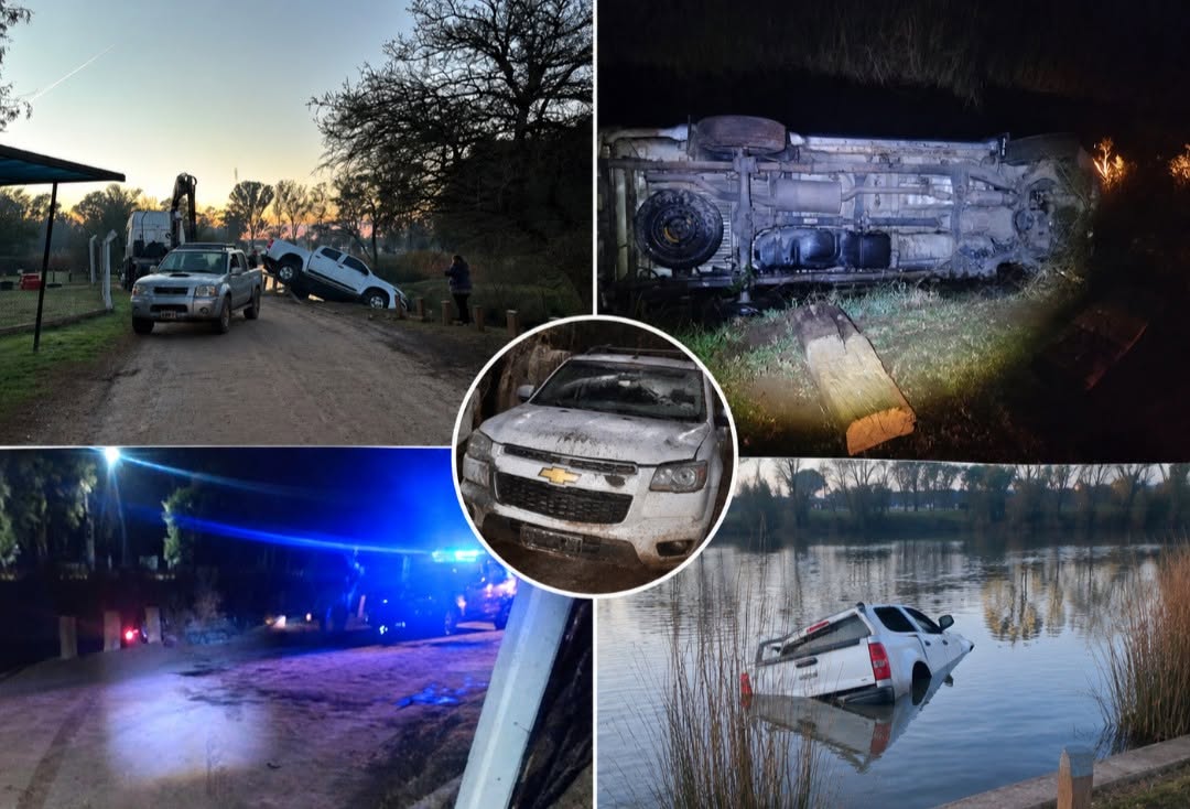 IMPACTANTE VUELCO EN EL LAGO PARQUE DE LABOULAYE