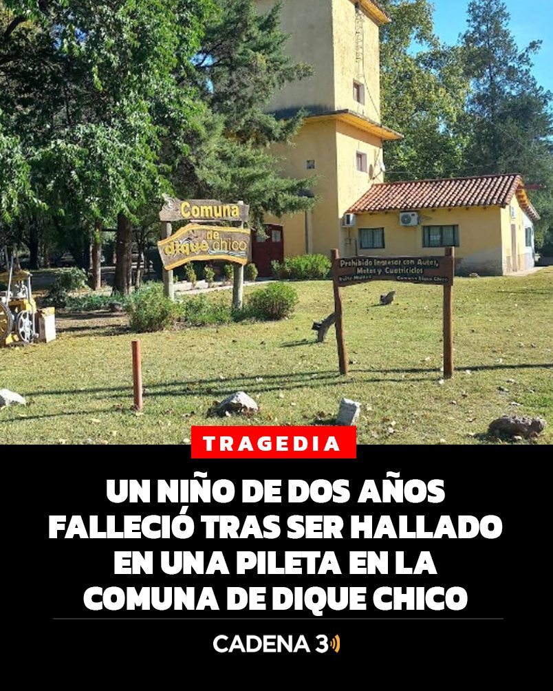 Tragedia en Dique Chico: murió un niño de 2 años tras ser hallado en una pileta