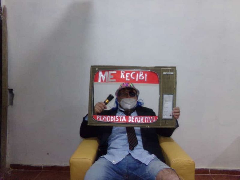 Sr. Michael Medina como el primer Periodista Deportivo de Itati.
