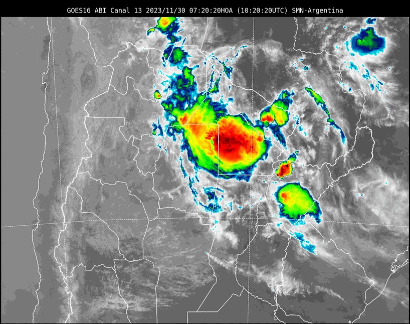 EL SERVICIO METEOROLÓGICO EMITIÓ UNA ALERTA POR TORMENTAS