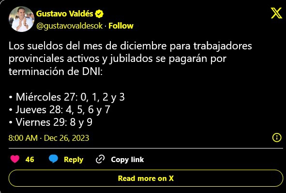 ANUNCIARON EL PAGO DE SUELDOS PARA ESTATALES