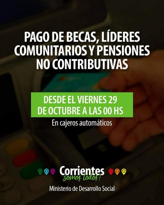 Pago de becas y pensiones de Desarrollo Social