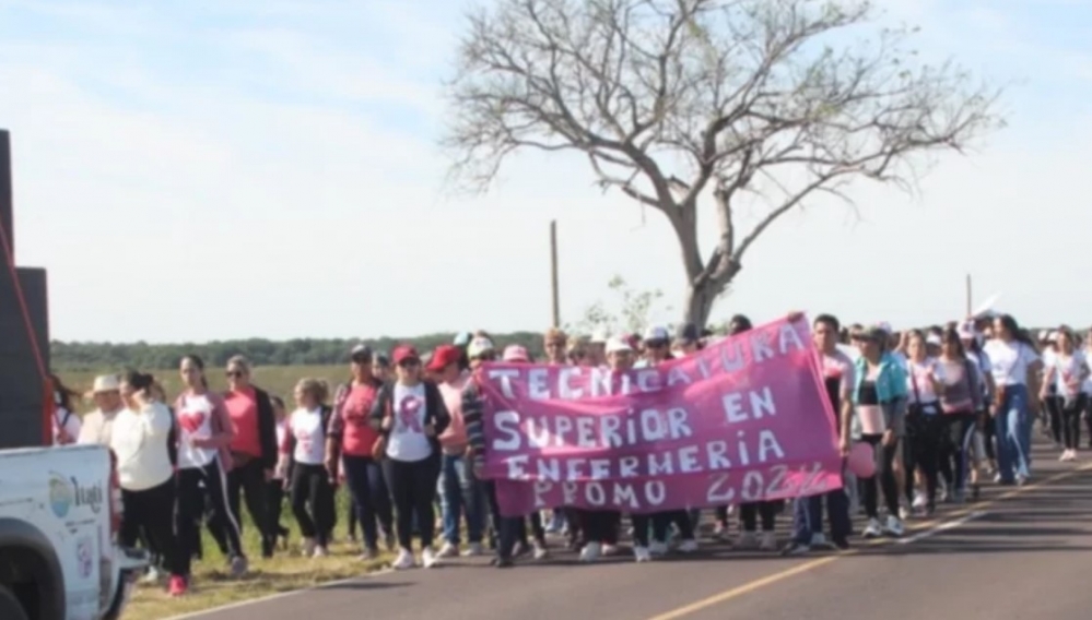 MARCHA EN ITATÍ PARA CONCIENTIZAR SOBRE EL CÁNCER DE MAMA