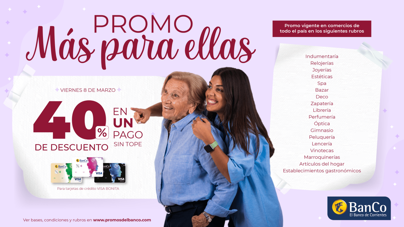 Mes de la Mujer: el BanCo lanza una línea de crédito y una promoción especial