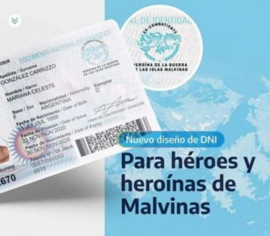 NUEVO DNI PARA EX COMBATIENTES DE MALVINAS